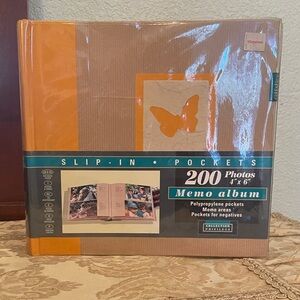 New (laminated removable cover)Vntg Scrapbook, photo album, Memo album, journal.